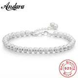 925 Silver Bead Frosted Bracelet for Women