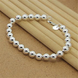925 Silver Bead Bracelet Charm Jewelry Gift