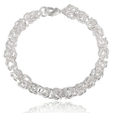 925 Silver 6MM Dragon Bracelet Wedding Charm Jewelry