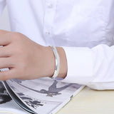925 Silver Bracelet 8in 10mm Side Snake Chain Men Women Party Gift