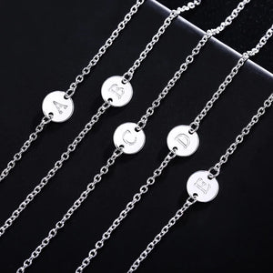 925 Sterling Silver 26 Letter Bracelet for Women