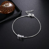 925 Sterling Silver Bracelet 8 Inches 3 Square Bracelet Women