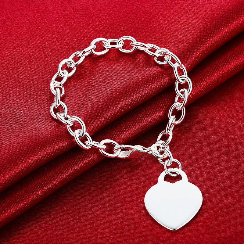 925 Sterling Silver 8-Inch Bracelet Women Gift