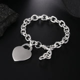 925 Sterling Silver 8-Inch Bracelet Women Gift