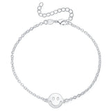 925 Silver 8" Smiley Face Bracelet Wedding Party Jewelry