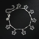925 Silver Star Bracelet 8 Inches Women's Charm Wedding Party Jewelry