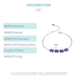 925 Silver Crystal Chain Bracelet High Fine Jewelry