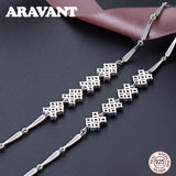 925 Silver Crystal Chain Bracelet High Fine Jewelry