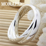 925 Silver Bracelet Bangles Smooth High Solid Bangles Jewelry