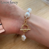 925 Silver Baroque Pearl Bracelet 18k Fine Jewelry
