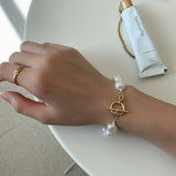 925 Silver Baroque Pearl Bracelet 18k Fine Jewelry