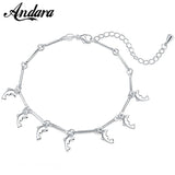 925 Silver Bracelet Bow Pendant Charm Beads Hand Jewelry