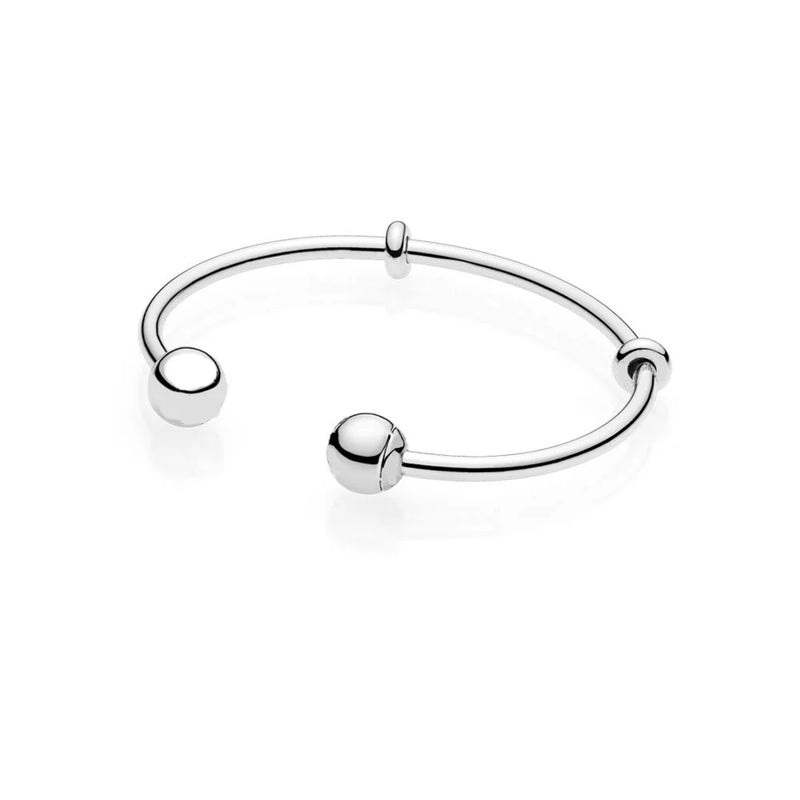 925 Silver Bracelet Butterfly Sparkling Wishbone Bow Snake Chain Basic Bracelet