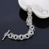 925 Silver Bracelet Interlocking Wedding Charm Gift