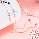 925 Silver Moonstone Planet Bracelet Women Wedding Jewelry