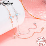 925 Silver Moonstone Planet Bracelet Women Engagement Wedding Jewelry