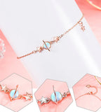 925 Silver Moonstone Planet Bracelet Women Wedding Jewelry