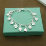 925 Sterling Silver Pea Bracelet for Women Girl Gift