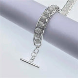 925 Silver Mesh Bracelet for Women Engagement Wedding