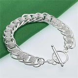 925 Silver Mesh Bracelet for Women Engagement Wedding
