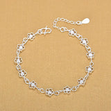 925 Sterling Silver Bracelet Small Flower Hollow Plum Silver Bracelet