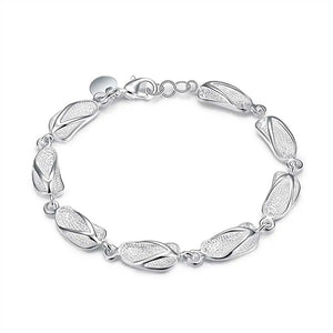 925 Silver Bracelet For Women Unisex Shoes Jewelry Wedding Gift