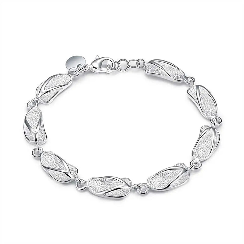 925 Silver Bracelet For Women Unisex Shoes Jewelry Wedding Gift