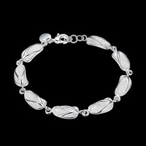 925 Silver Bracelet For Women Unisex Shoes Jewelry Wedding Gift