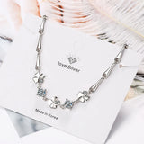 925 Silver Bracelet Four-leaf Clover Girl Student Gift