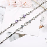 925 Silver Bracelet Four-leaf Clover Girl Student Gift