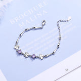 925 Silver Bracelet Four-leaf Clover Girl Student Gift