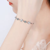 925 Silver Bracelet Four-leaf Clover Girl Student Gift