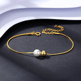 925 Sterling Silver Bracelet Fresh Water Pearl Thin Fashionable Bead Jewelry