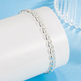 925 Silver Bracelet Double Rice Grain Women