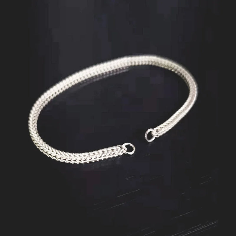 925 Sterling Silver Bracelet Fox Tail Chain