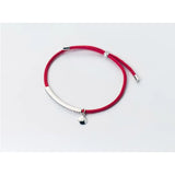 925 Silver Lucky Red Thread Rope Chain Bracelet for Women