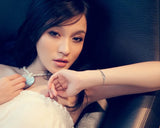925 Silver Heart Box Bracelet Women Engagement Wedding Jewelry