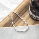 925 Silver Bracelet Irregular Beads Geometric Punk Hearts for Women