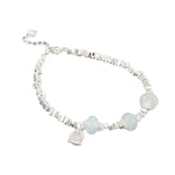 925 Silver Bracelet Irregular Square Happiness Chinese For Woman Girl