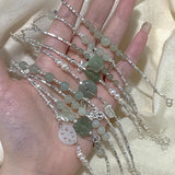 925 Silver Bracelet Jade Happiness Safe Good Wish Chinese Word Bamboo