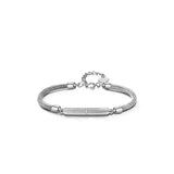 925 Silver Bracelet Forever Glossy Braided Bangles for Women