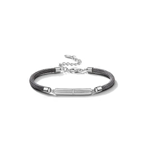 925 Silver Bracelet Forever Glossy Braided Bangles for Women