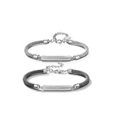 925 Silver Bracelet Forever Glossy Braided Bangles for Women