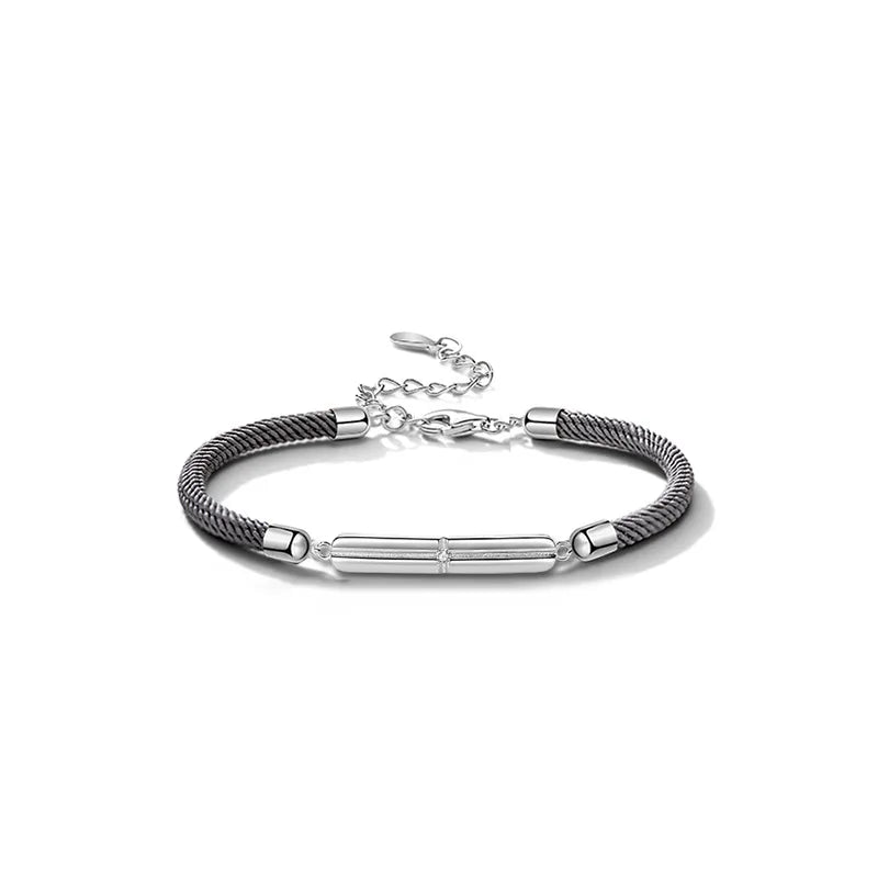 925 Silver Bracelet Forever Glossy Braided Bangles for Women