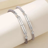 925 Silver Bracelet Forever Glossy Braided Bangles for Women