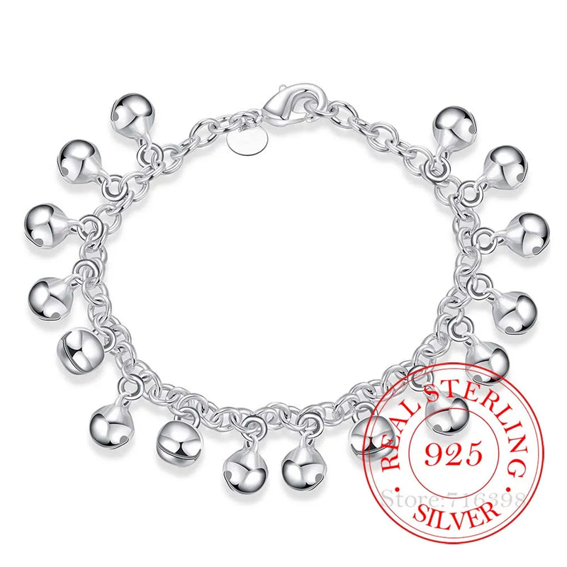 925 Silver Bracelet with Jingle Bells Charm