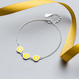 925 Sterling Silver Lemon Bracelet Adjustable Chain Jewelry