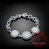 925 Silver Fireworks Charm Bracelet for Men and Women
