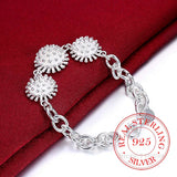 925 Silver Fireworks Charm Bracelet for Men and Women