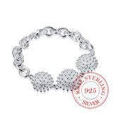 925 Silver Fireworks Charm Bracelet for Men and Women